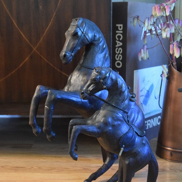 Leather Horse Statue Etsy