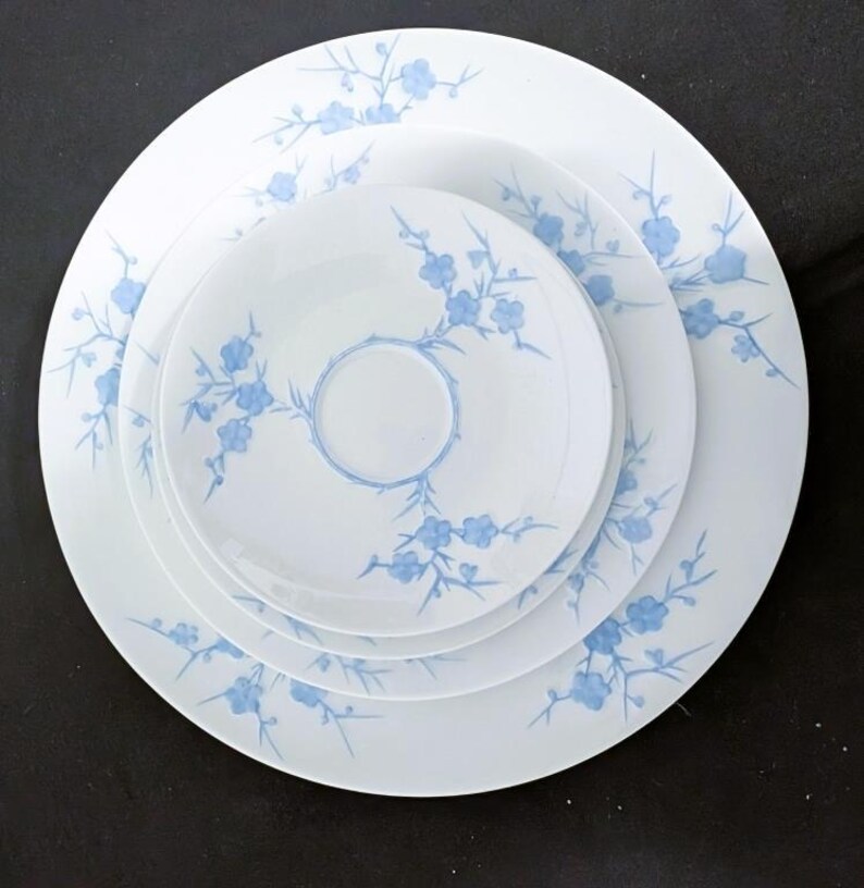 Spode China Blanche de Chine Blue GEISHA Service for 12 Plus Extras No Gold Accents Sold as 1 place setting w/ EXTRA Pieces Sold Separately immagine 3