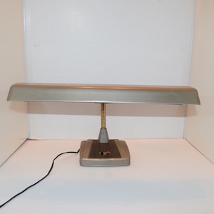 Gooseneck Desk Table Office Lamp Mid Century Modern Industrial Fluorescent Atomic Age Fluorescent Metal Adjustable Gooseneck Desk Lamp