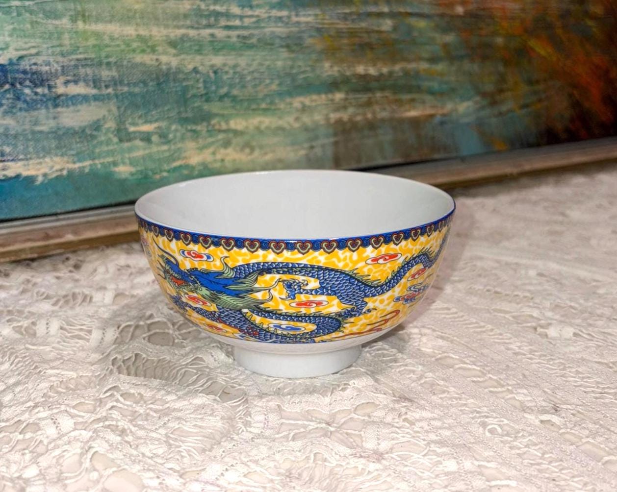 Yellow Dragon Rice Bowl - Etsy