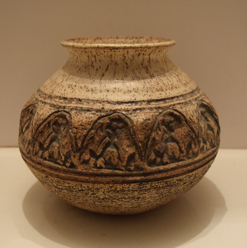 Large Brutalist Pottery Vase Unique Art Studio Piece Artist Etsy