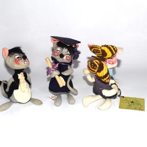 Annalee Cloth Doll  Country Boy Bunny with Butterfly, Annalee Graduate with Diploma, Annalee Groom in Tuxedo no Tophat SOLD SEPERATLY