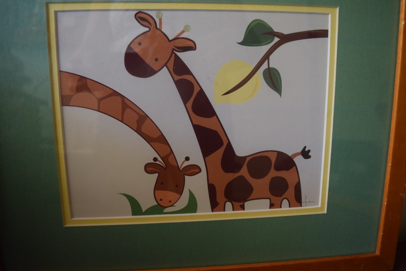 Safari Animals Nursery Wall Art Decor Neutral Girl Boy Baby Room Decor ...