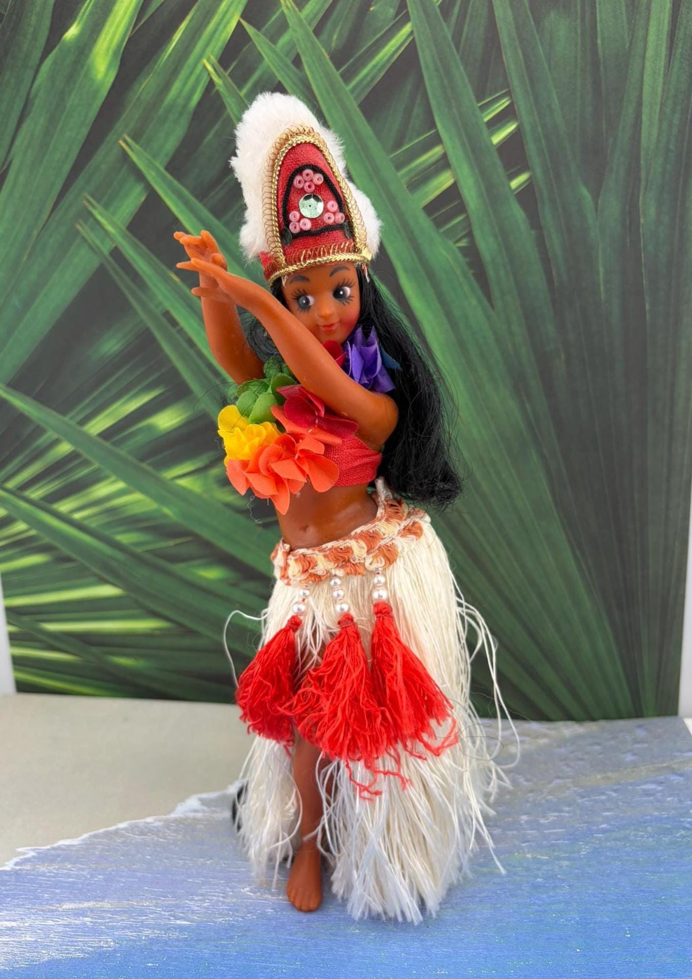 Rare Vintage Set of 2 Hawaiian Hula Dancers 11.5” Tiki Made in