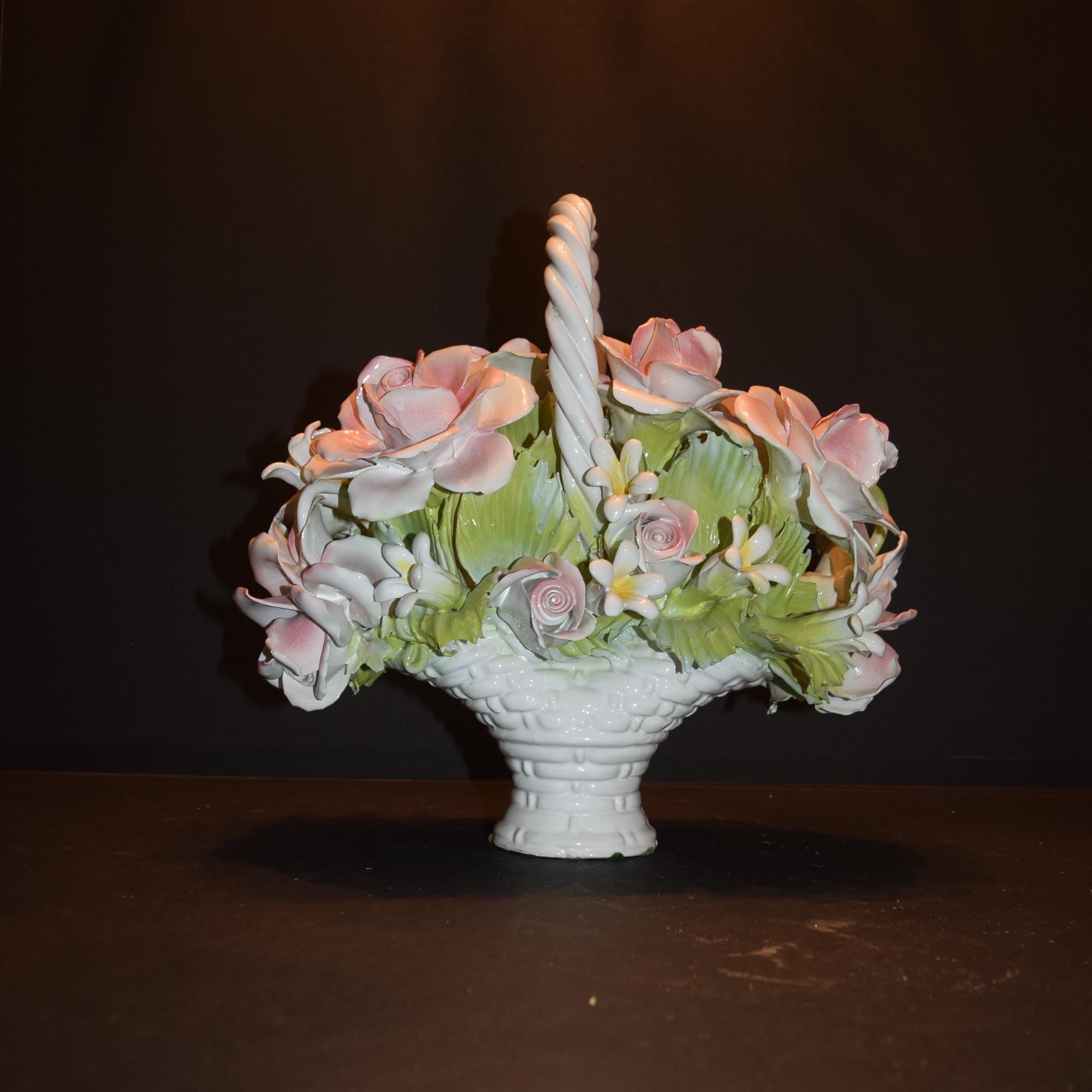 Porcelain Flower Basket - Etsy