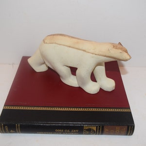 Cast Resin Artificial Marble Polar Bear Sculpture by Francois Pompon for the MOMA Collection