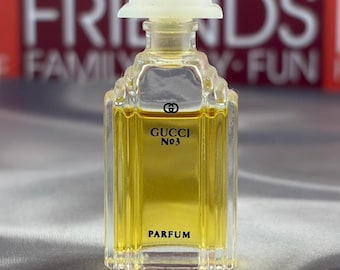 Gucci No 3 Perfume Miniature 3,5 ml  .12 fl. oz. 1985 Splash Mini Travel Women's Fragrance Vanity Decor