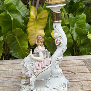 Dresden Porcelain Lamp HANDGEMALT image 10