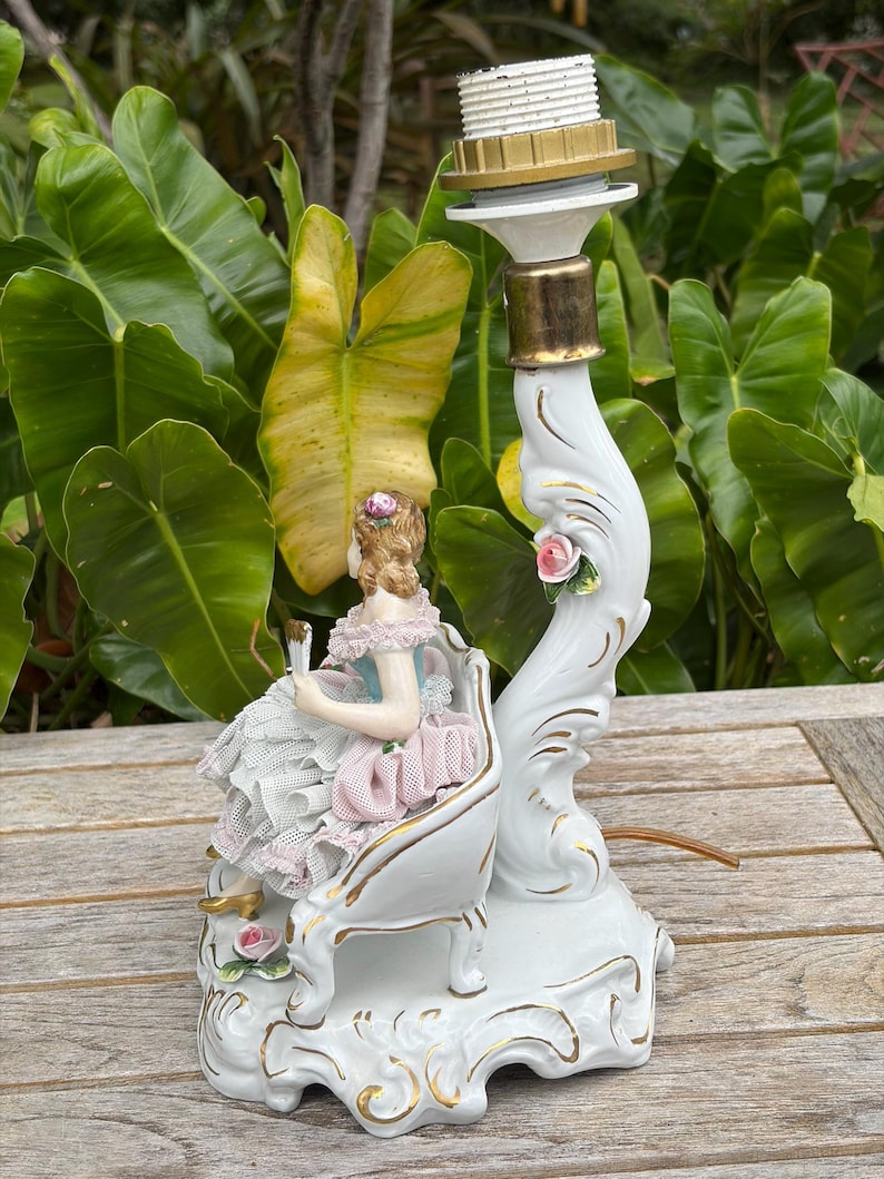 Dresden Porcelain Lamp HANDGEMALT image 10
