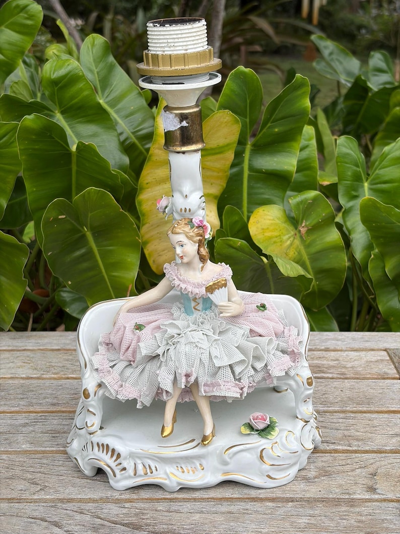 Dresden Porcelain Lamp HANDGEMALT image 4
