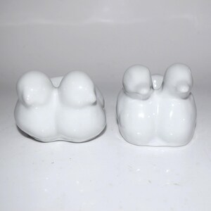 White Ceramic Twin Birds or Twin Ducks Egg Cup Holder Trinket Bowl Pier 1 SOLD SEPARATELY Pier 1 White Ceramic Chick or Duck Egg Cup