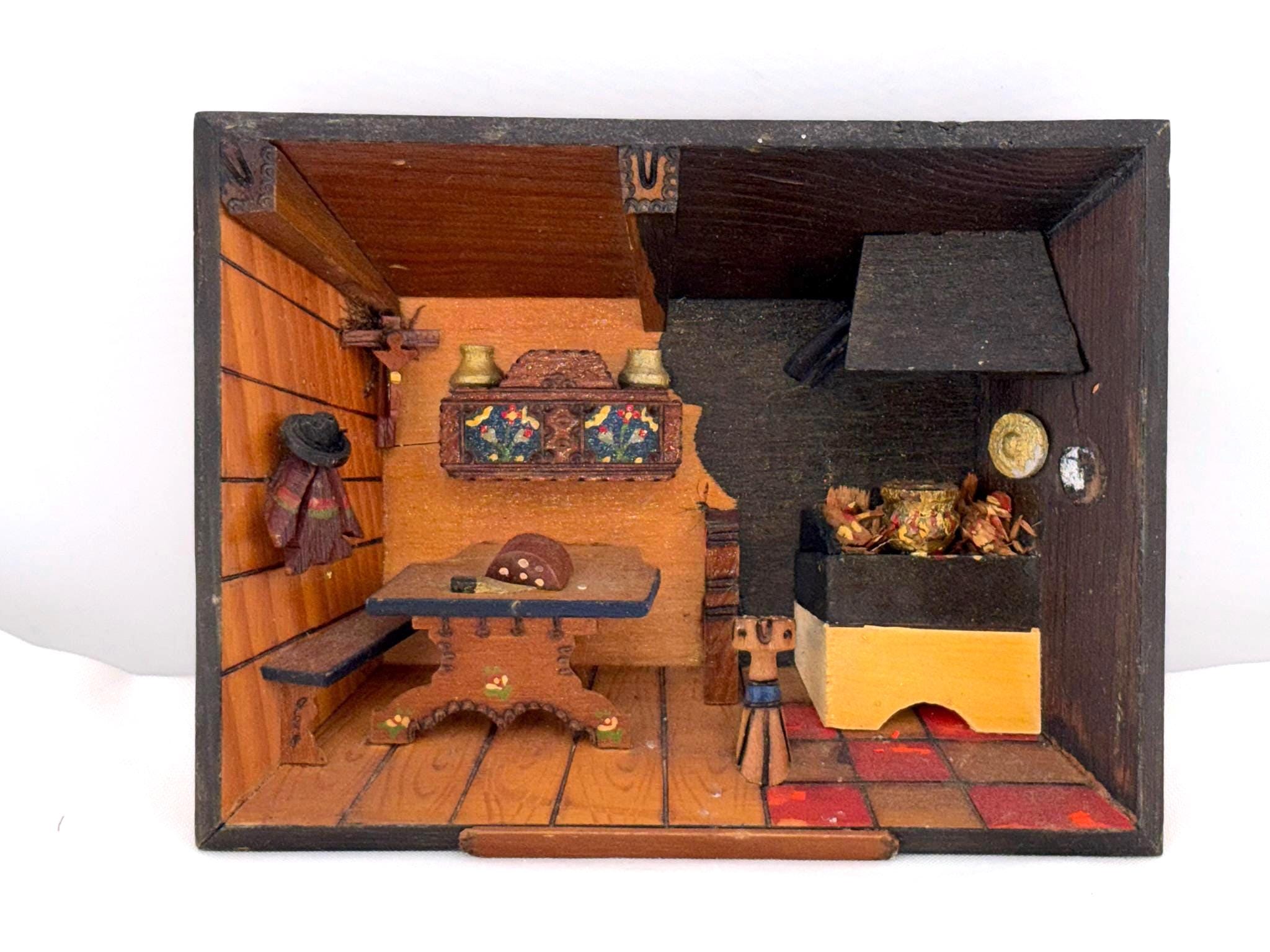 Art Diorama Shadow Box Wood Rustic Kitchen Accessories and Products ...