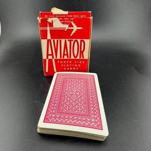 Stripped Deck Playing Cards Vintage Aviator Midcentury Modern Art Short Deck Playing Cards Deck Missing 2-6 - Not playing with a full deck!