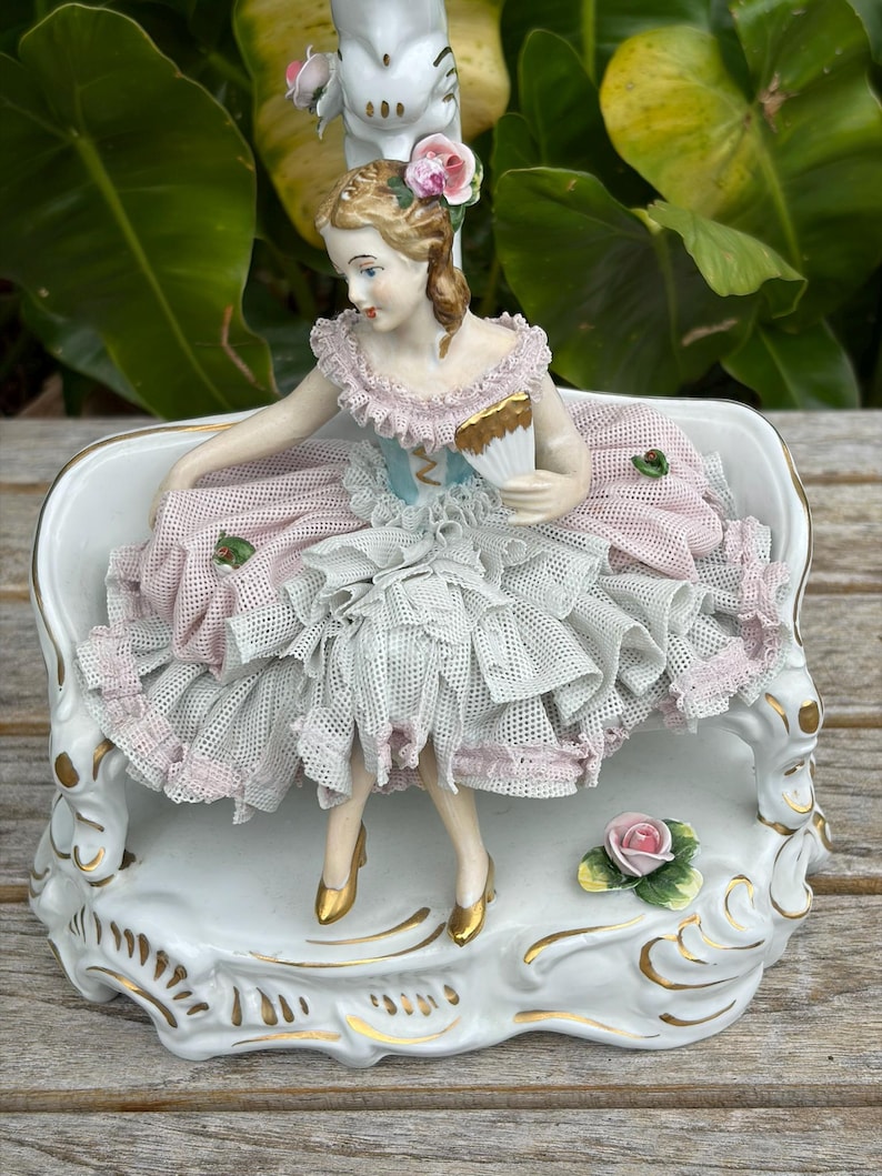 Dresden Porcelain Lamp HANDGEMALT image 5