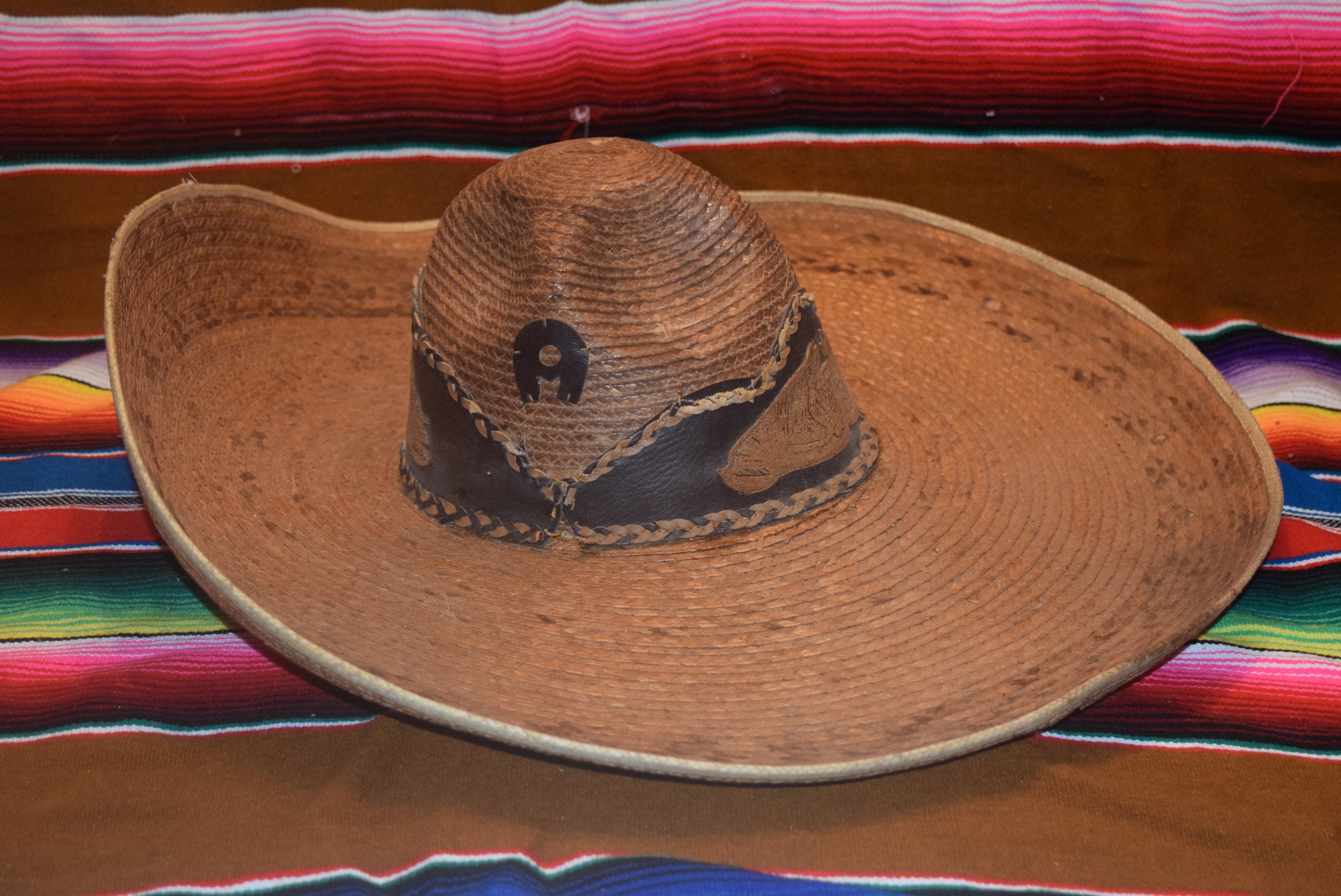 Authentic Early Rustic Pigalle Sombrero XXXXX Mexican Straw