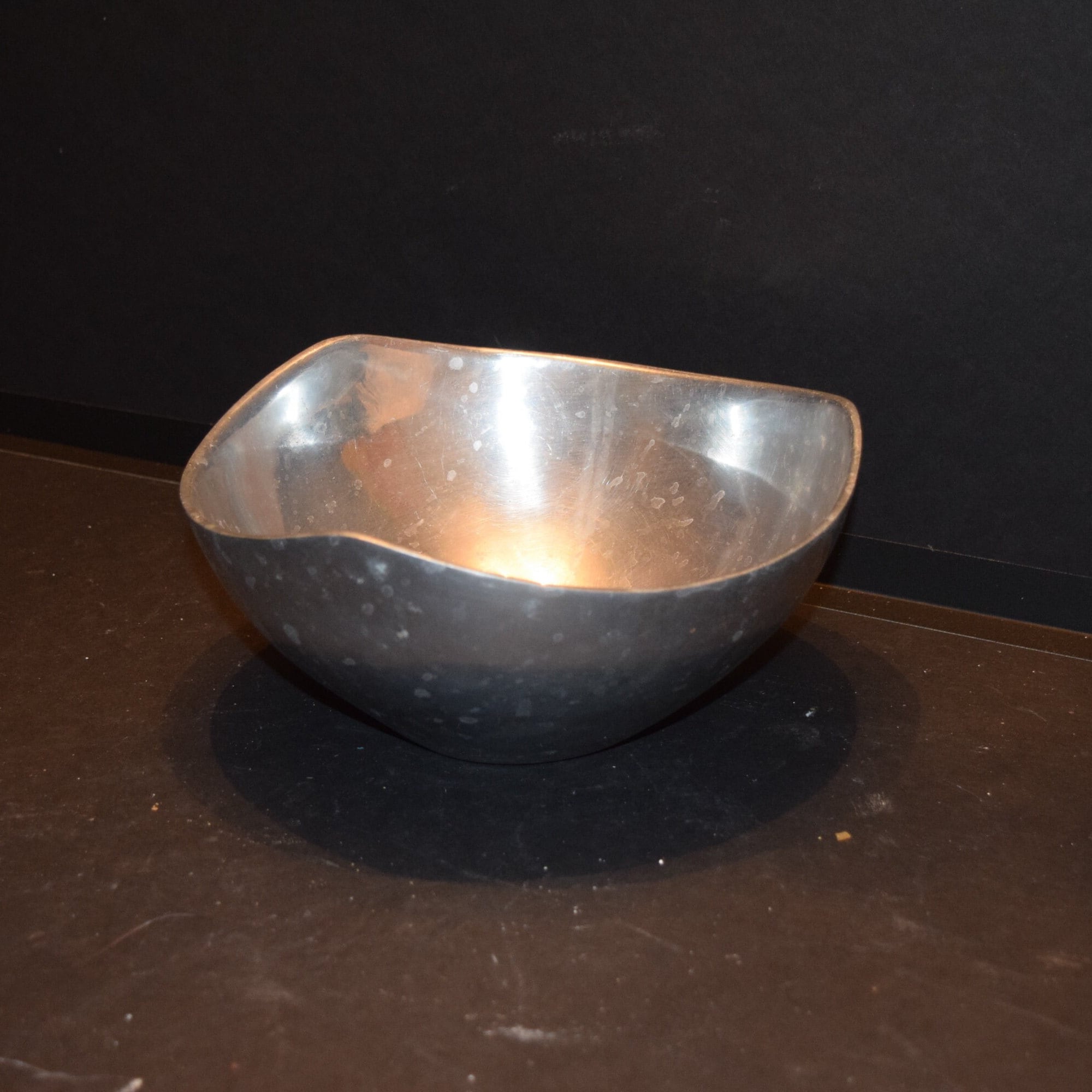 Nambe Asymmetrical Nambe Tri-corner Bowl 9