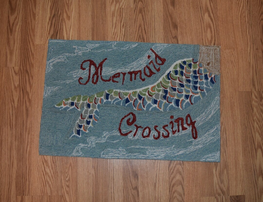 Whimsical Mermaid Crossing Rug by Liora Manne Mermaid Rug Area Etsy