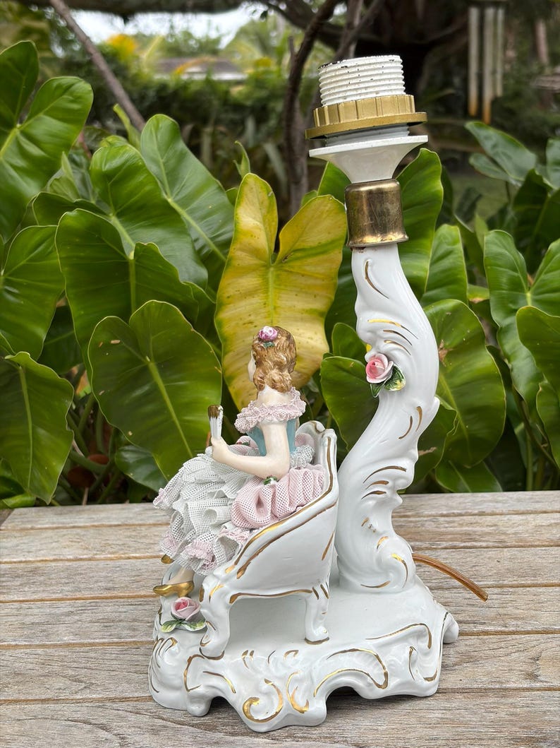Dresden Porcelain Lamp HANDGEMALT image 6