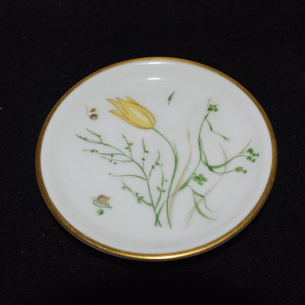 Stonegate Germany Bavarian China Butter Pat Plate Teabag Rest Vanity Pin Tray Trinket Dish Spring Breeze