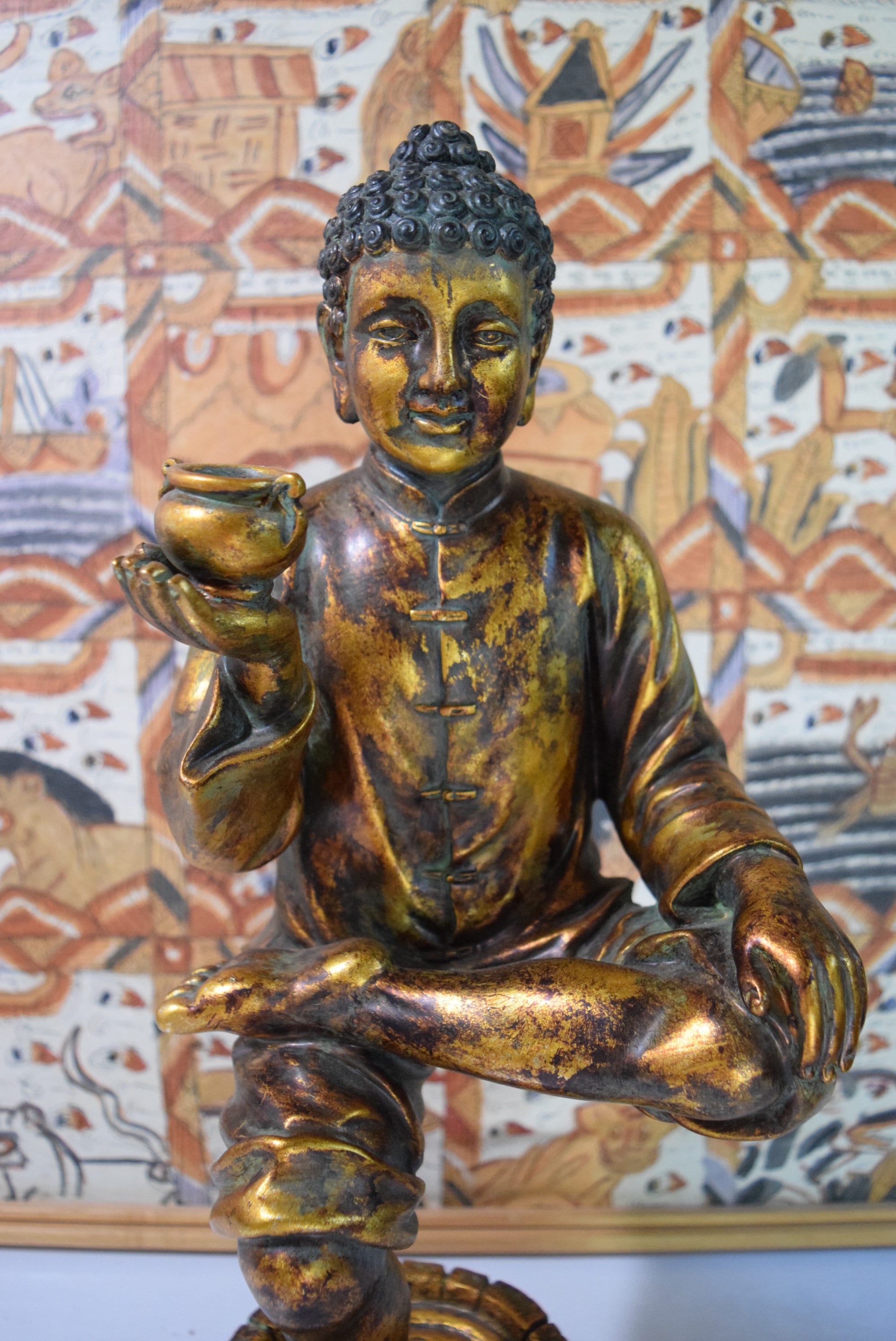 Buddha One Leg Sitting Tree Pose Statue Standing Buddha Blessing