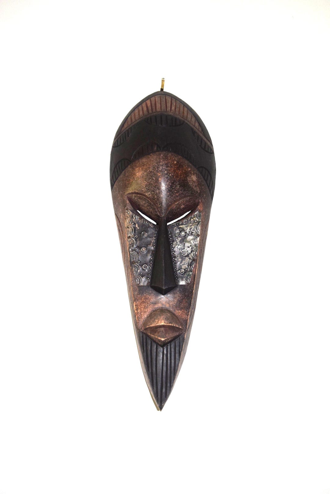 African Tribal Mask Wood Handcrafted in Ghana Handcrafted Wooden