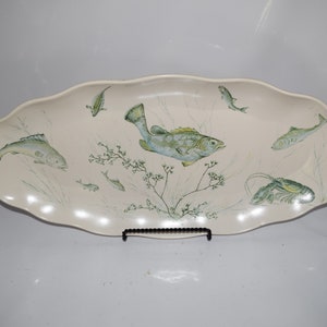 Waverly Products Melamine Fish Platter Tray “Montage of the Sea” Plate similar to Melmac