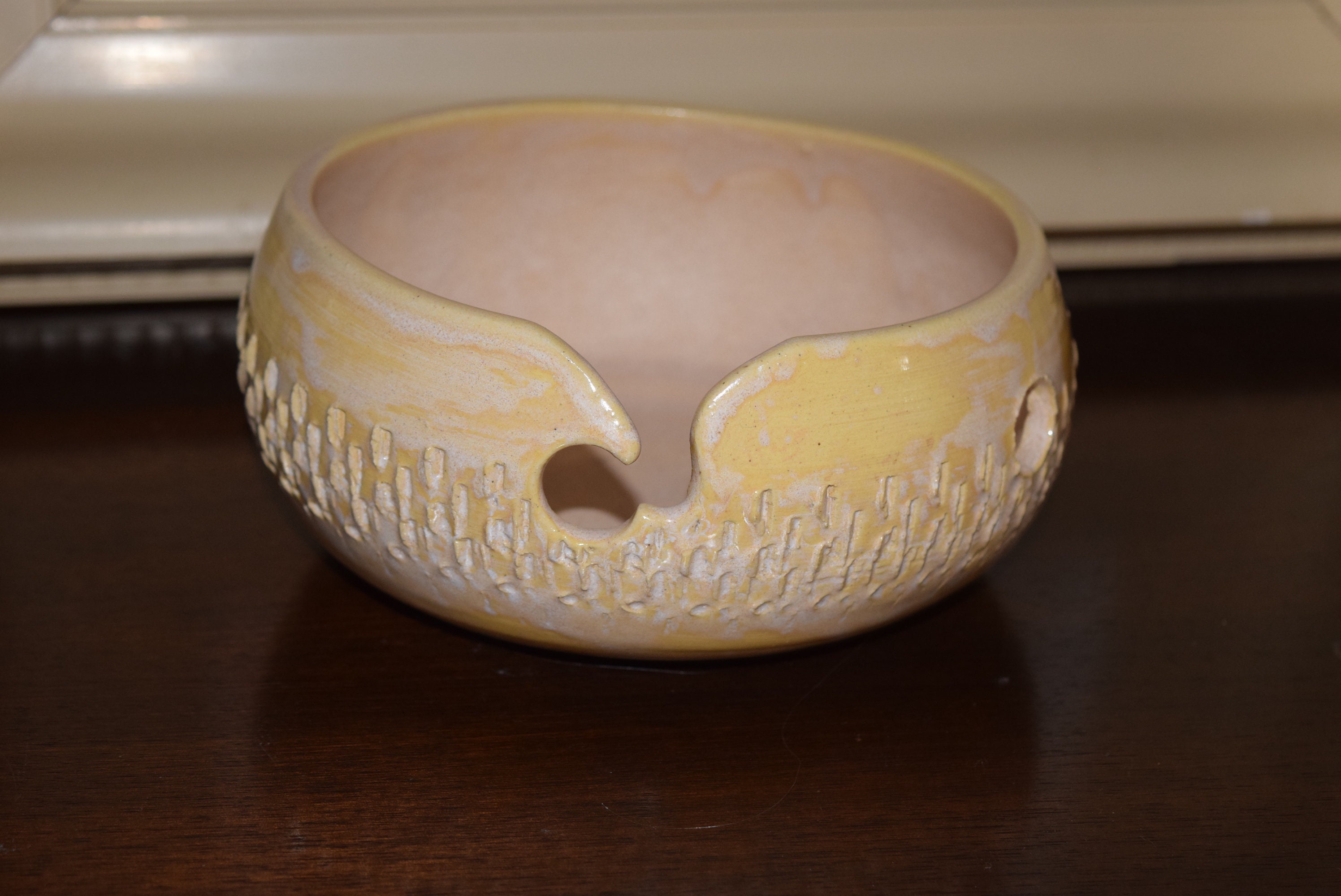 Yarn Bowl Pottery Hand Thrown Created By Lynne Yarn Bowl for Etsy