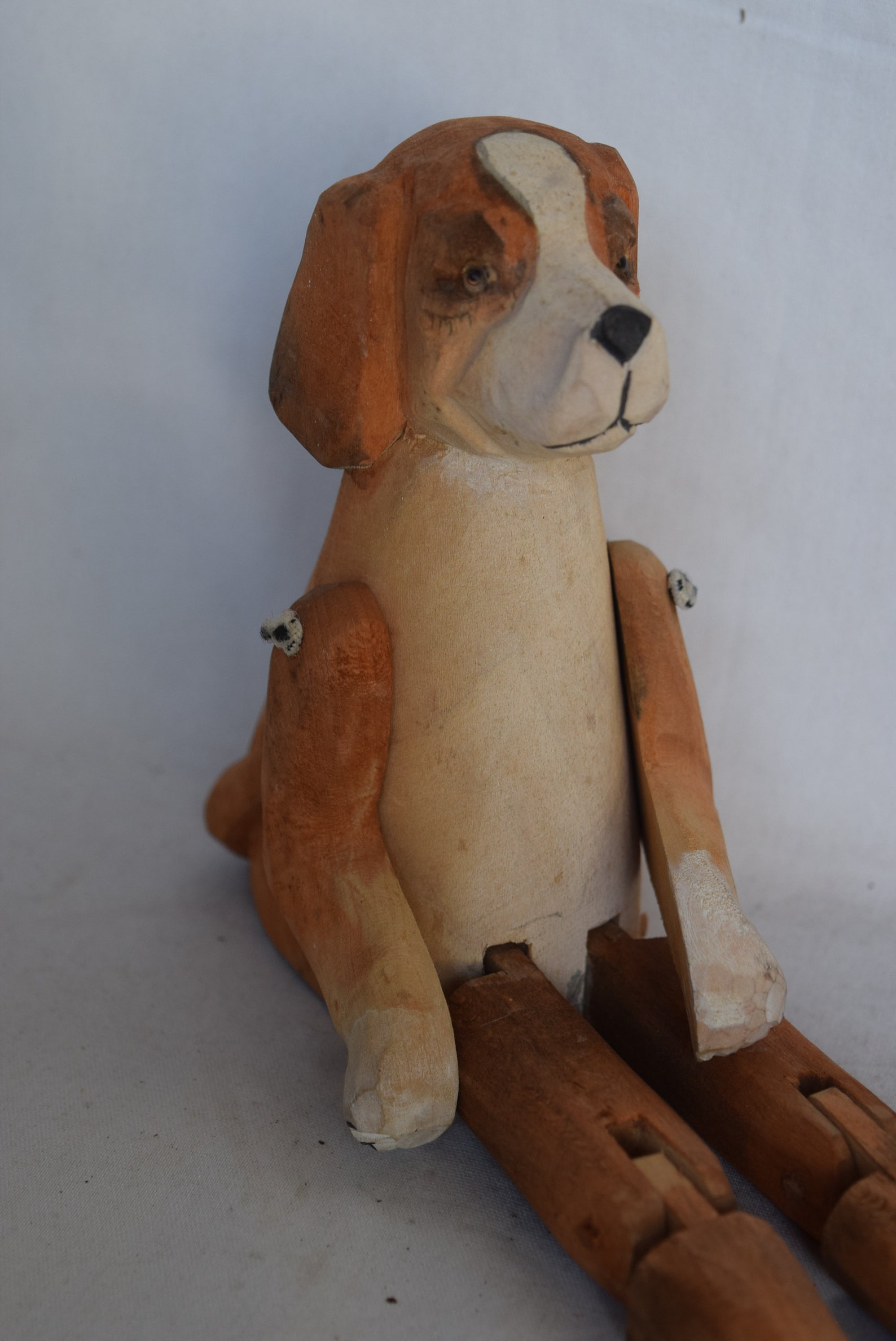 Hand Carved Wood Dog Shelf Sitter Wooden Folk Art Shelf Decor | Etsy