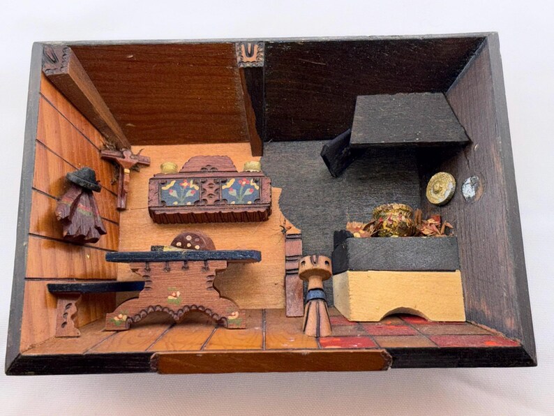 Art Diorama Shadow Box Wood Rustic Kitchen Accessories and Products ...