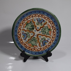 Mexico Talavera Poblana Handcrafted Ceramic Plate Mexican Pottery Vibrant Hand Painted Colorful Traditional Design