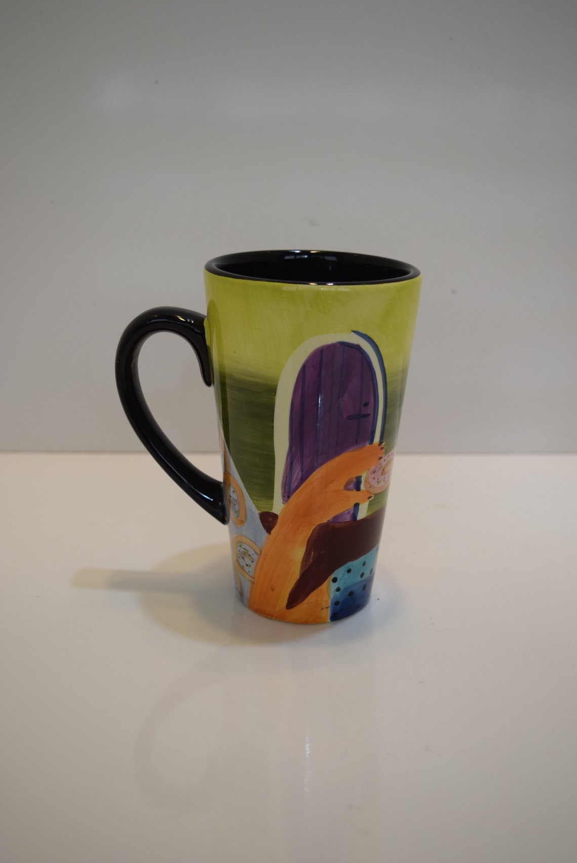 Mary Naylor Designs Hand painted Jumbo Large Ceramic Cup Women Etsy