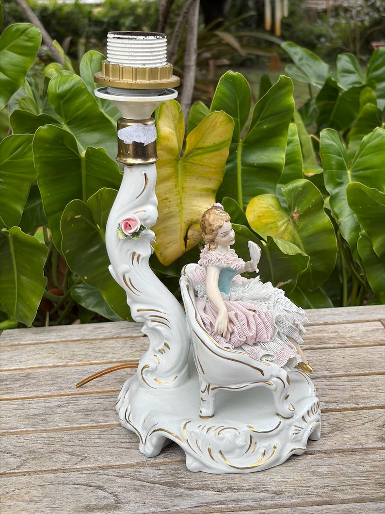 Dresden Porcelain Lamp HANDGEMALT image 9