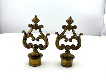 Brass Traditional Scroll Finial Solid Brass Finial for Lamp Shade Hardware Curled Decorative Classic Renaissance Metal Finial SOLD SEPARATE