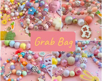 Set of (2) “Grab Bag” Spring surprise seasonal Beaded Bracelets. Choose your size.