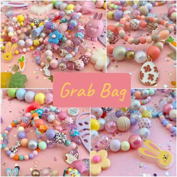 Set of (2) “Grab Bag” Spring surprise seasonal Beaded Bracelets. Choose your size.