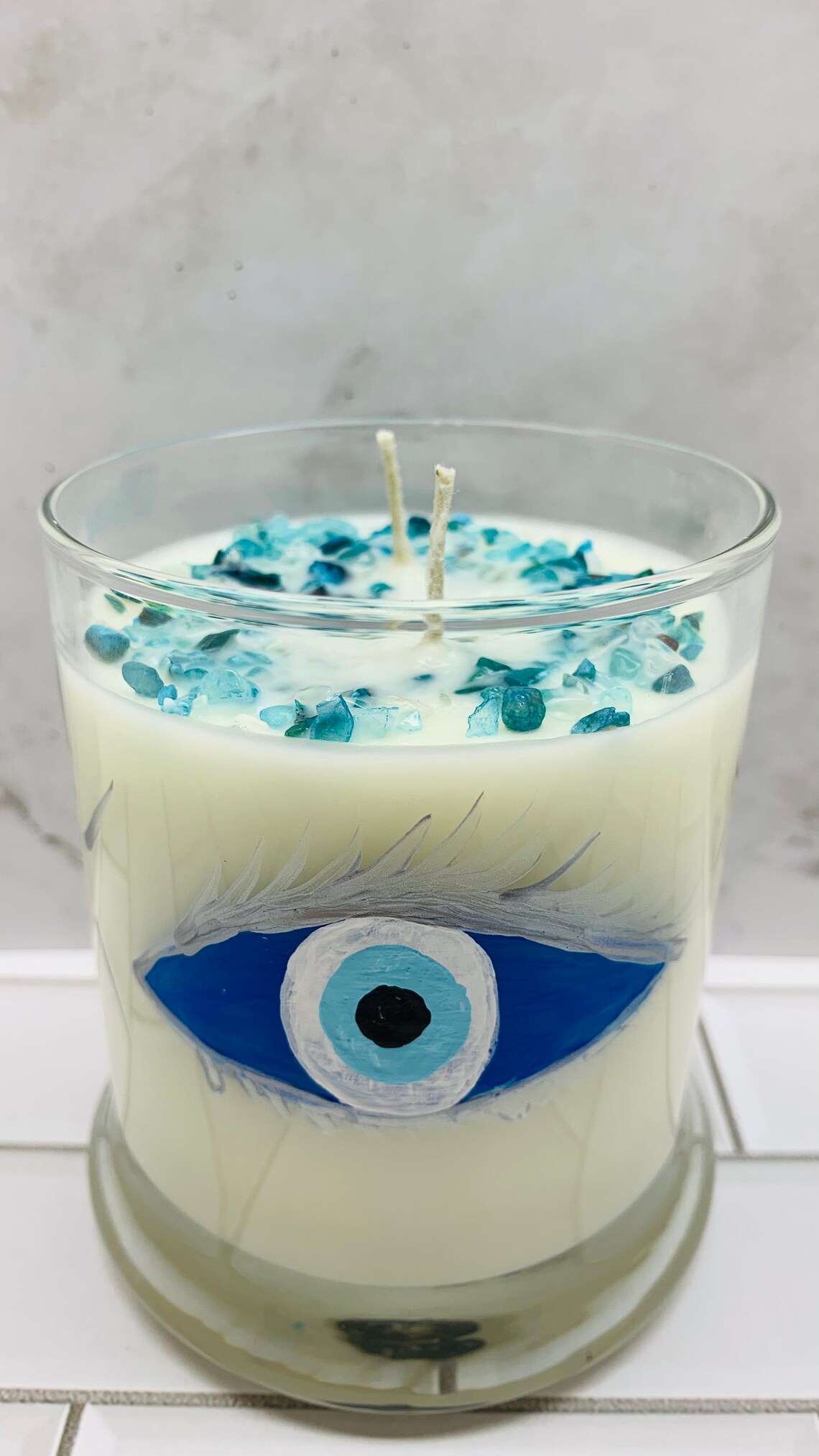 Evil eye candle protection candle Etsy