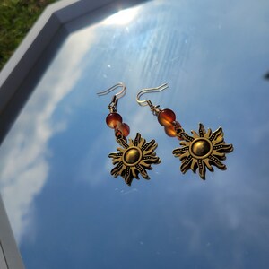 Carnelian Sun Earrings