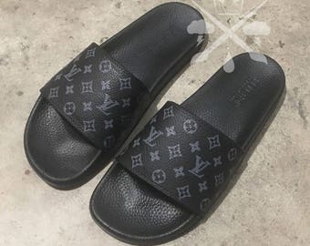 Louis Vuitton Luxury Designer LV Custom Slides Sandals Flip