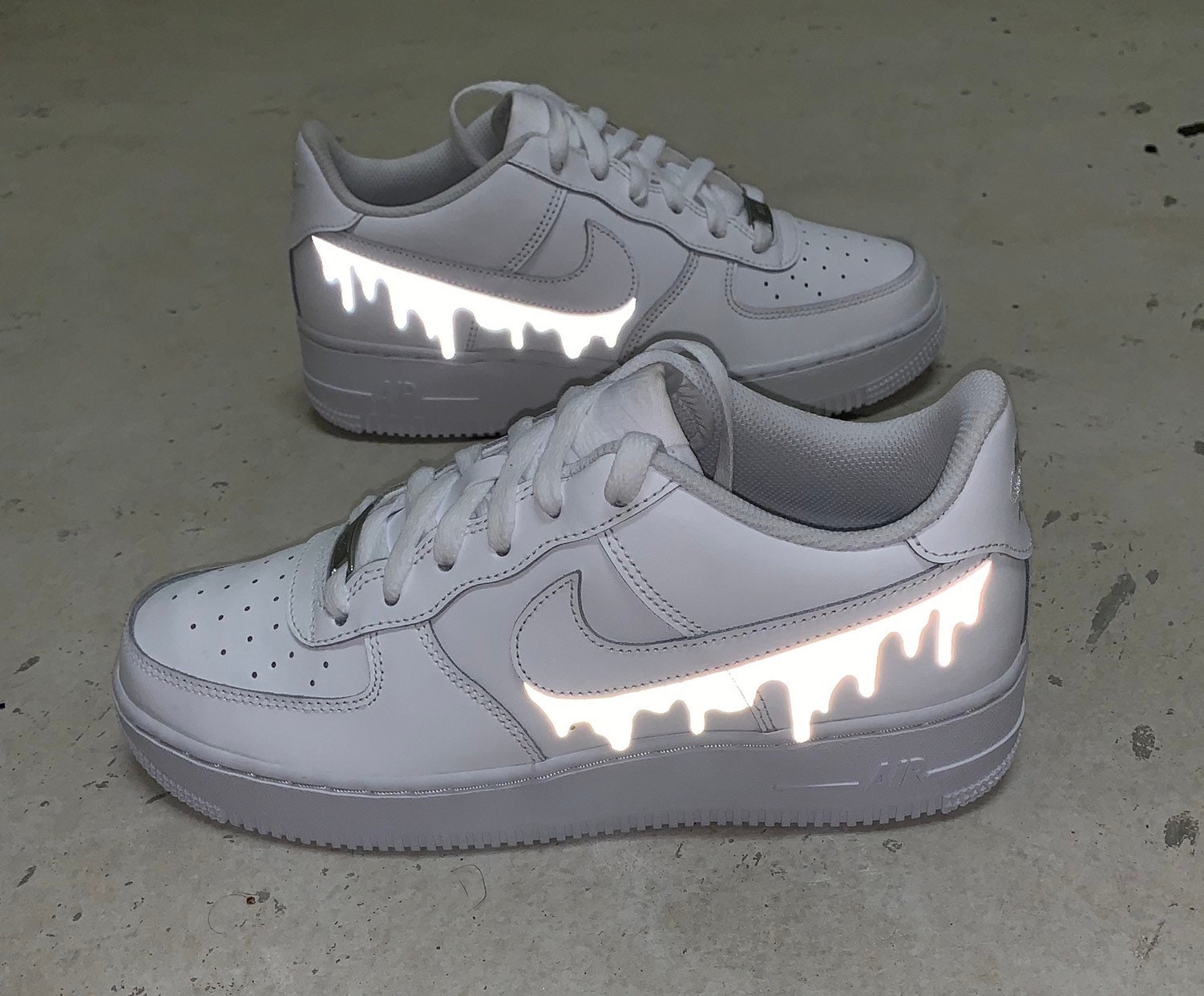 Reflective Drip Nike Air Force 1 Custom Air Force 1s One - Etsy Australia