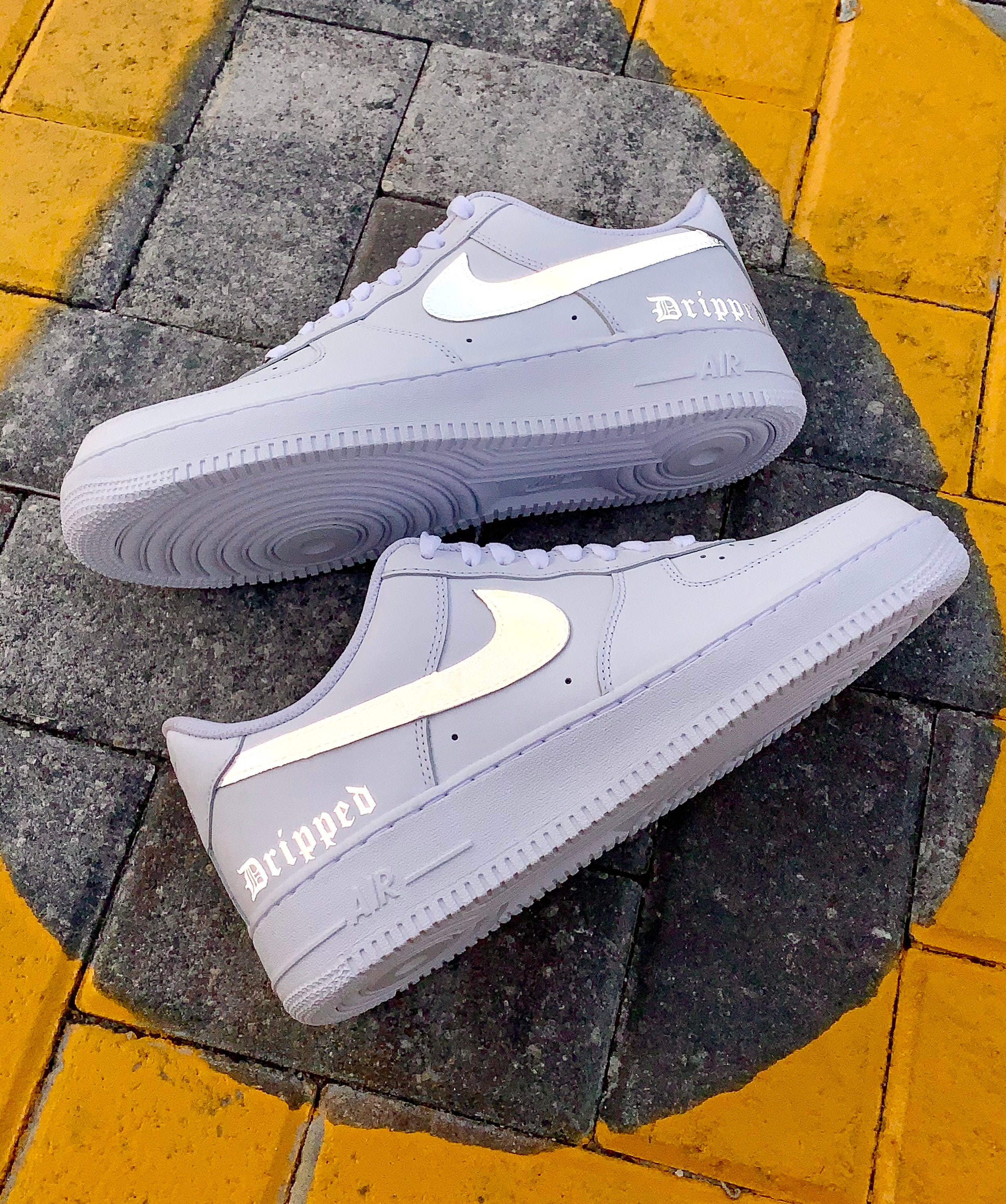 nike af1 reflective swoosh