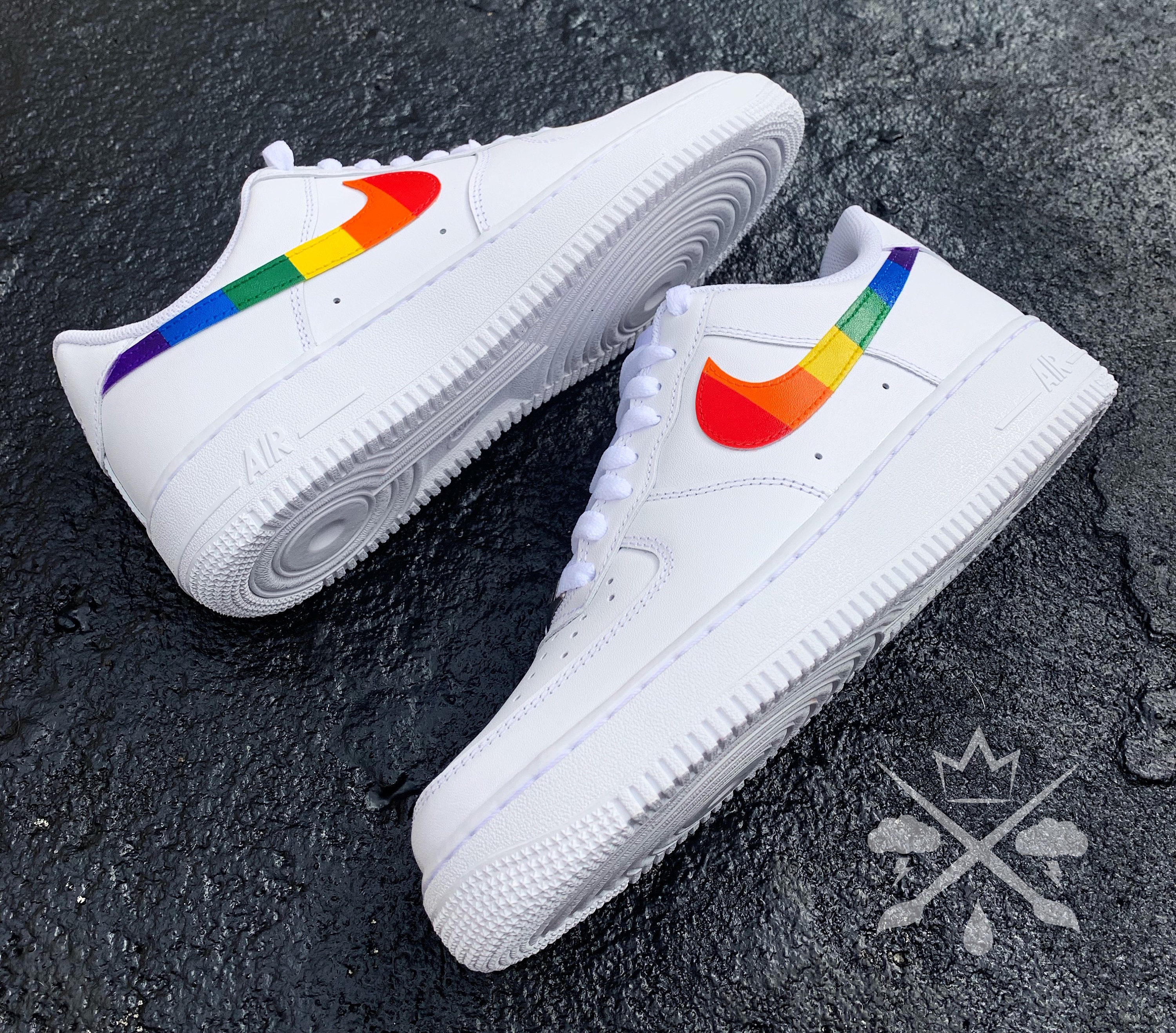 EXCLUSIVE!! Custom Nike Air Force 1 Rainbow LV Monogram