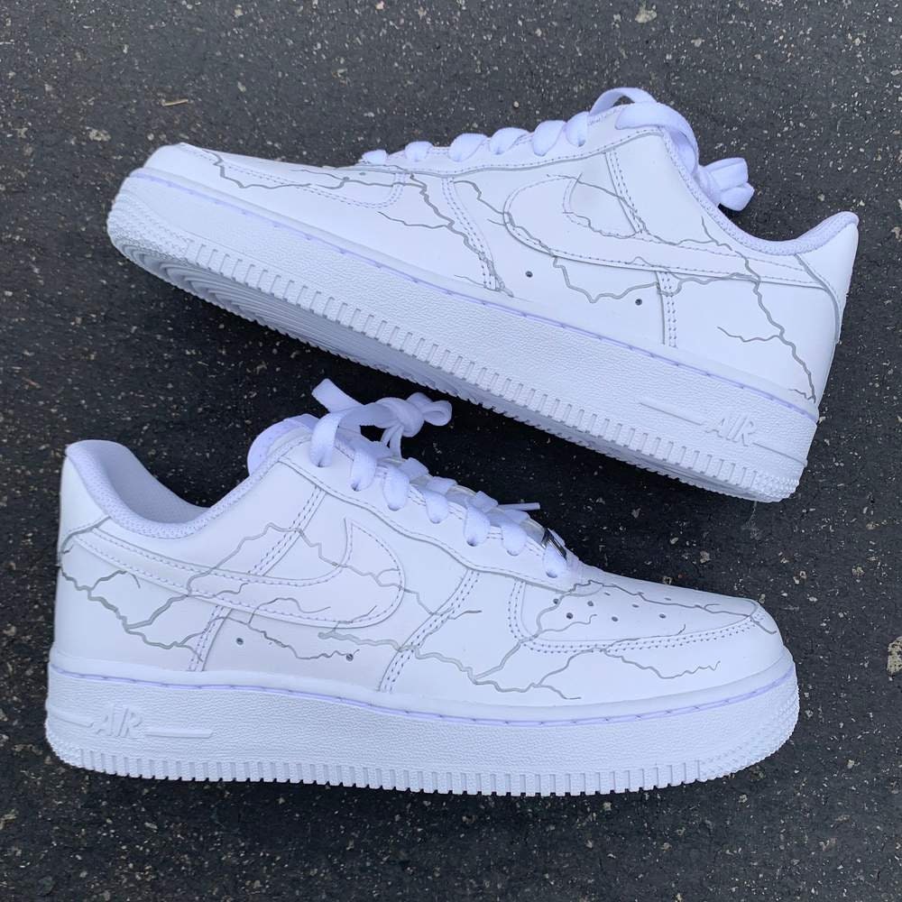 customized air force 1 reflective lightning