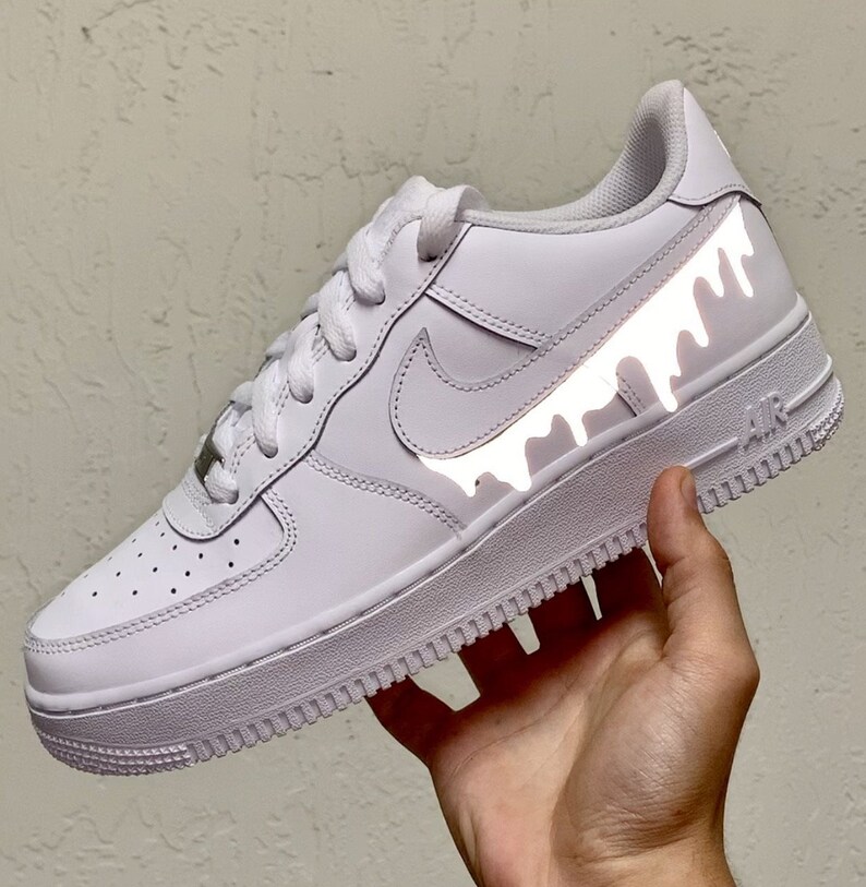 Reflective Drip Nike Air Force 1 Custom Air Force 1s One - Etsy