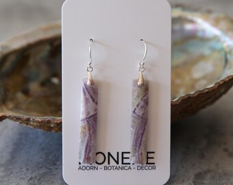 Mineral Muse | Petrified Fluorite and Sterling Silver Earrings