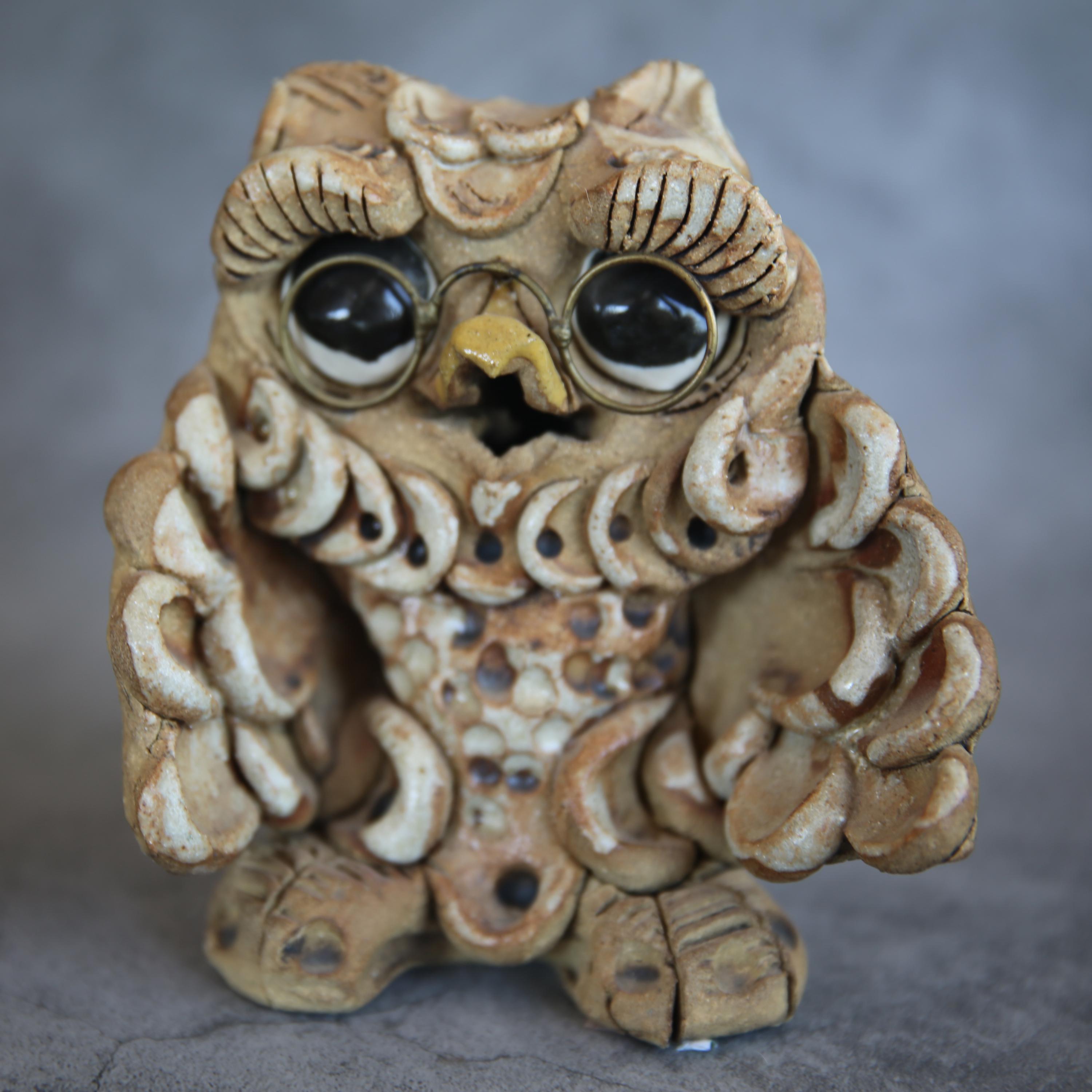 Mid Century Max Hindt Owl Pottery Figurine Sculpture