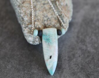 Amazonite and Sterling Silver Necklace