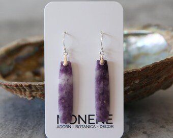Lavender Haze | Purple Lepidolite and Sterling Silver Earrings