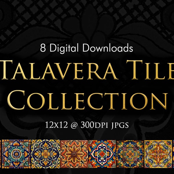 Colorful Talavera Mexican Tile Digital Downloads