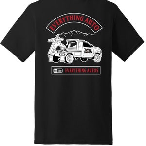 You Tube Everything Auto Autos Men’s T Shirt Black Tow Truck 100% Cotton