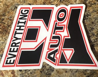 EA Everything Auto Autos Logo Die Cut Sticker
